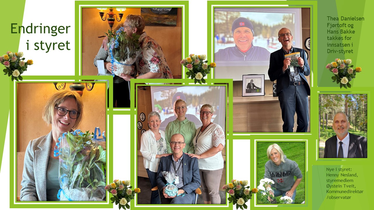 Collage av bilder med personer som får blomster.